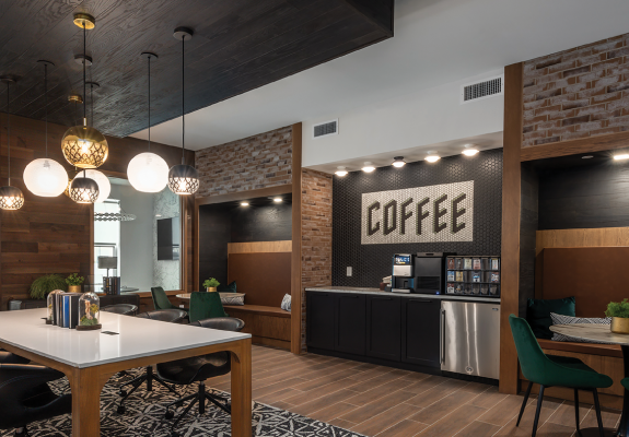 coffee station in an apartment building