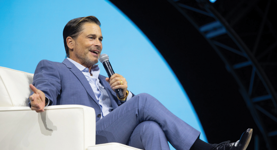 Rob Lowe on stage at Apartmentalize 2022