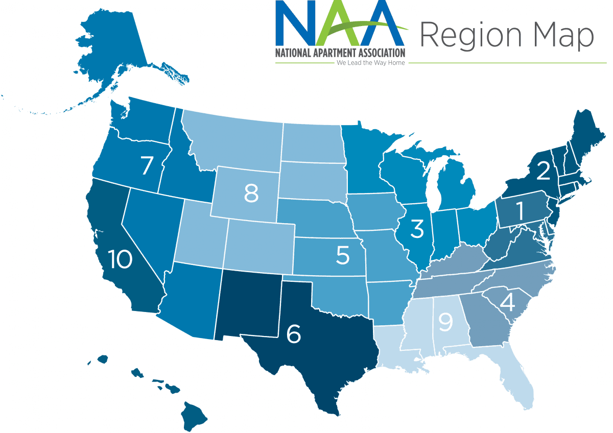 NAA Regional Map