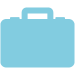 blue suitcase icon
