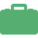 green suitcase icon