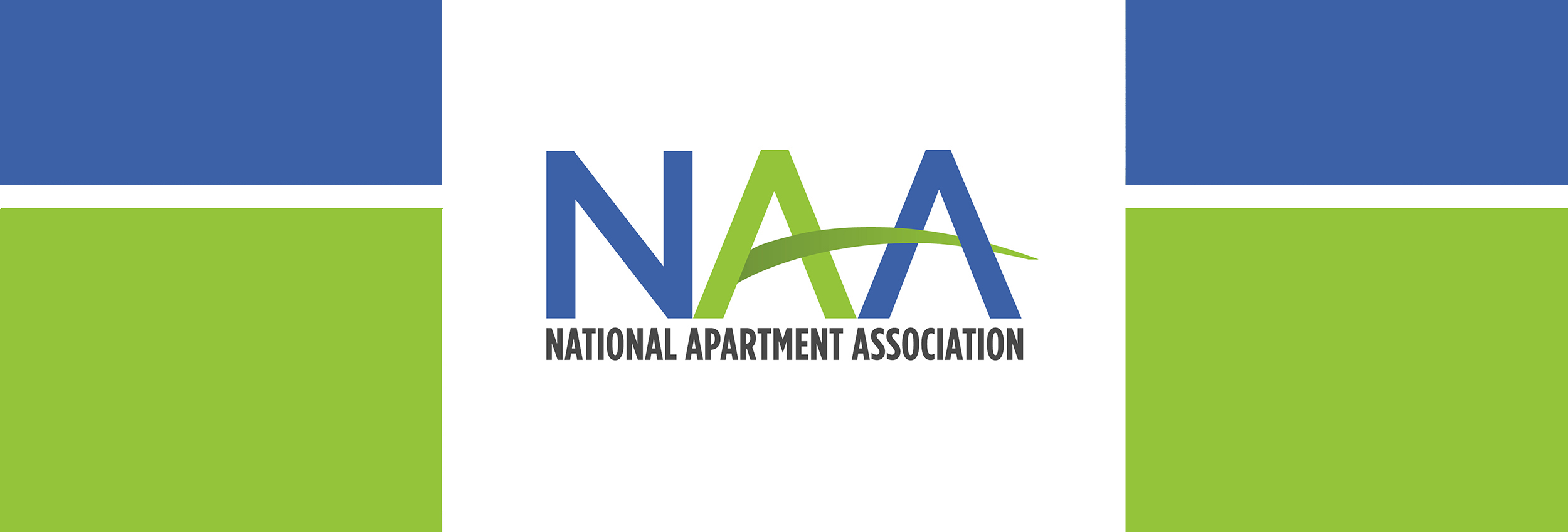 NAA logo on blue and green banner