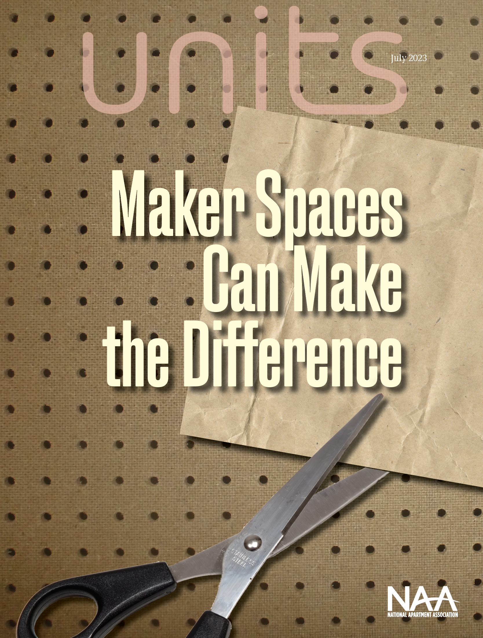 july 2023 units magazine cover: "maker spaces can make the difference"