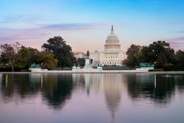 Photo of the U.S. Capitol and reflecting pool.