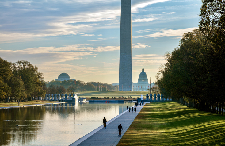 Photo of the national mall in Washington, D.C.