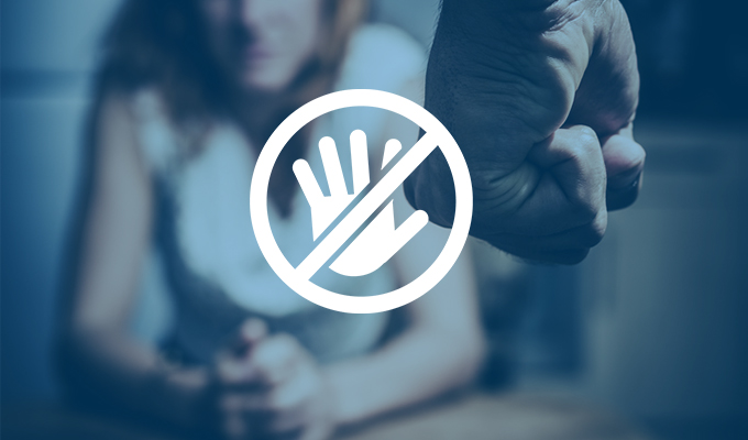 A hand with a circle around it and a line through it, over a background of a fist and a