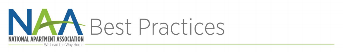 The NAA logo with thin gray text reading 'Best Practices' over a green horizontal line