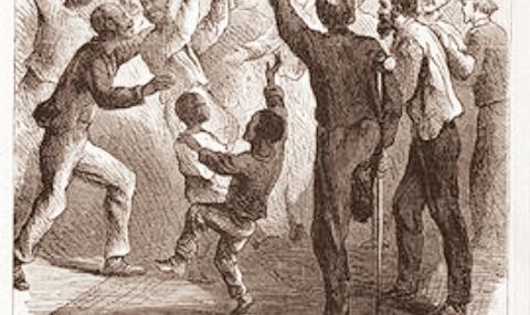 civil rights act of 1866 - illustration of people celebrating 