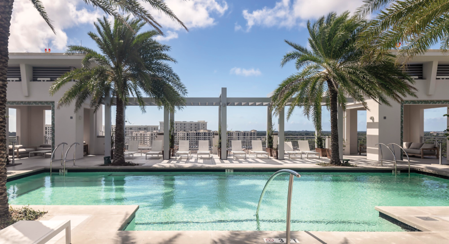 outdoor pool in a tropical location