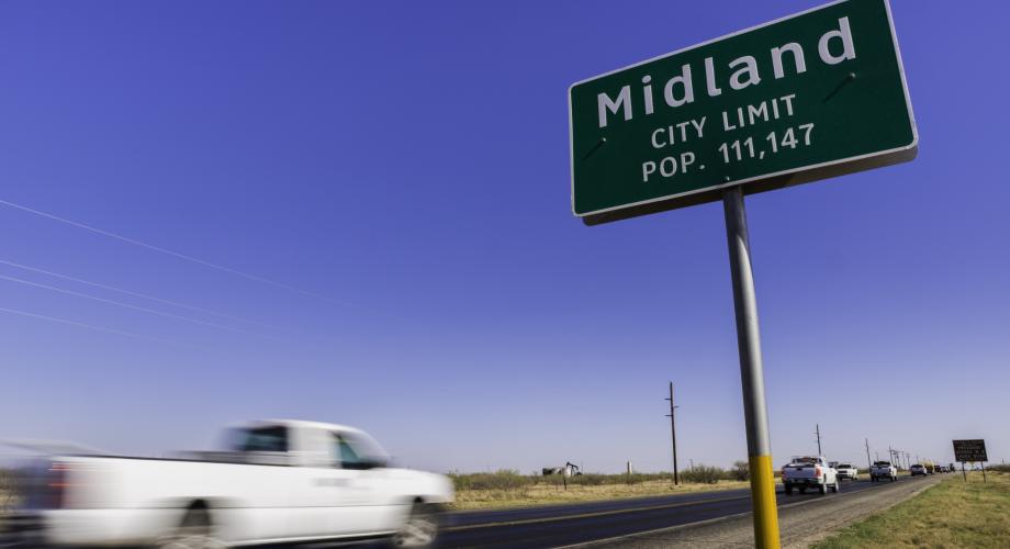 midland texas city limits sign