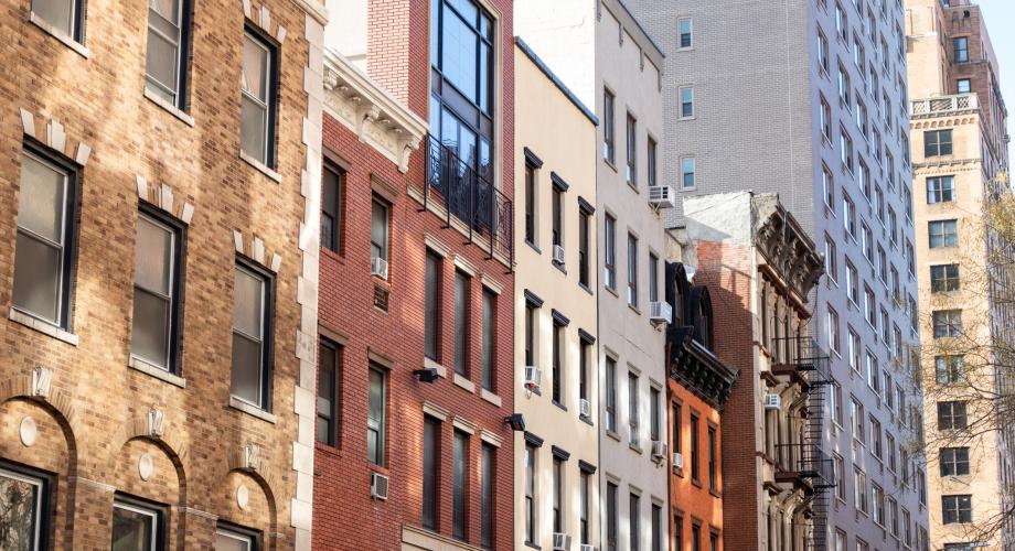 Photo of apartment buildings in New York City.